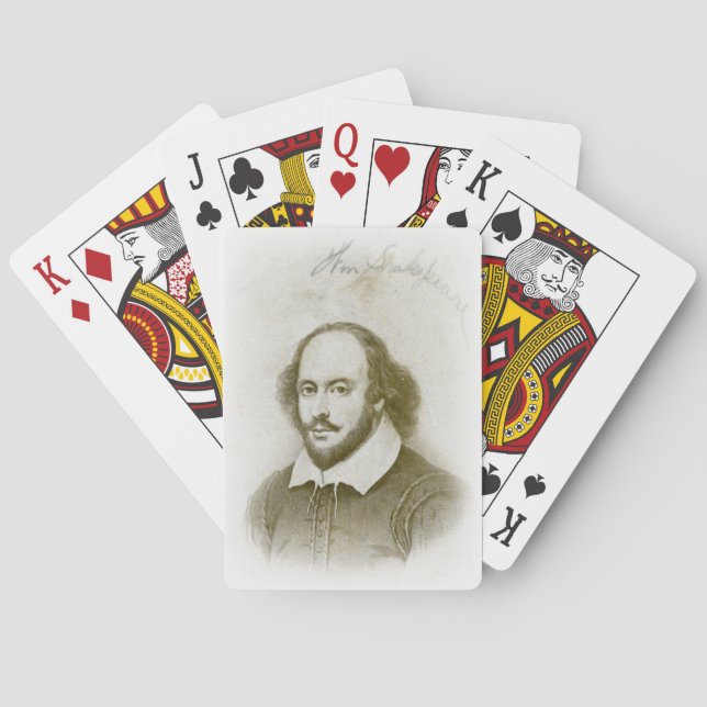 Jeu De Cartes William Shakespeare Portrait et Cartes de Signatur (dos)