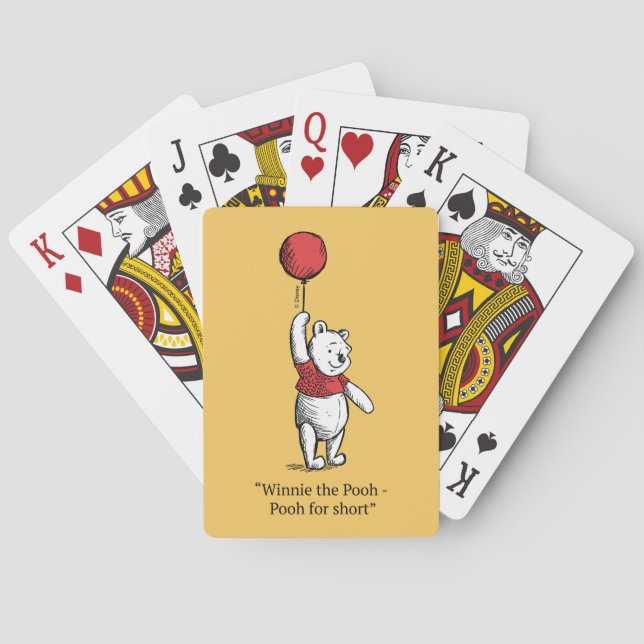 Jeu De Cartes Winnie l'Ooh pour les cartes de jeu courtes (dos)