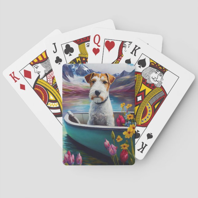 Jeu De Cartes Wirefox Terrier sur une pagaie : une aventure Pitt (dos)