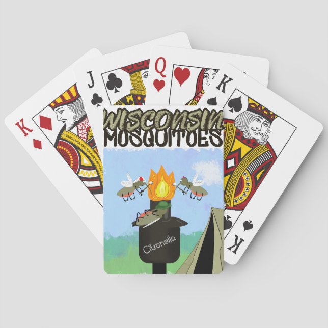 Jeu De Cartes Wisconsin Mosquitoes Cartoon (dos)