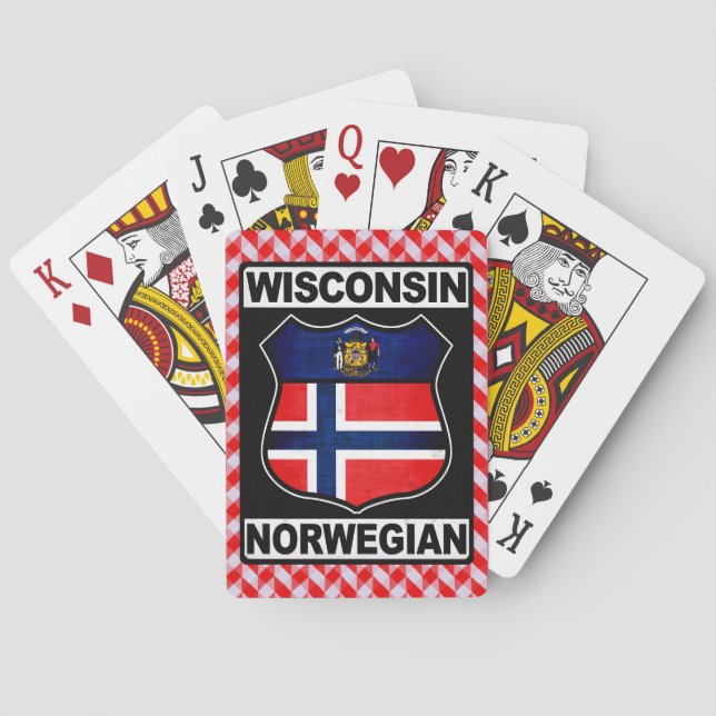Jeu De Cartes Wisconsin Norwegian American  (dos)