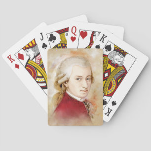 Jeu De Cartes Wolfgang Amadeus Mozart im Aquarell Stil