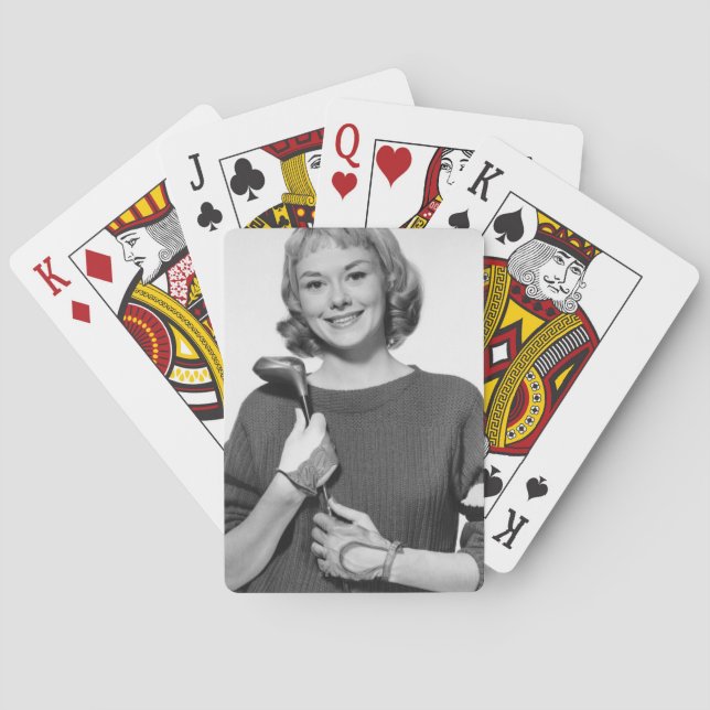 Jeu De Cartes Woman Holding Golf Club (dos)