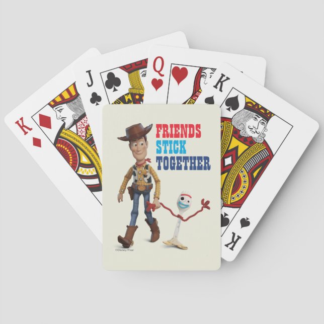 Jeu De Cartes Woody & Forky Marcher Ensemble Jouer Des Cartes (dos)