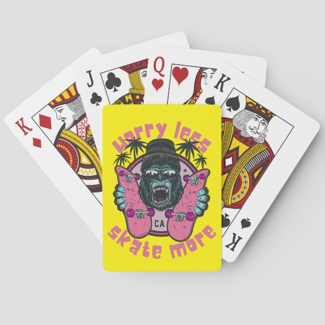 Jeu De Cartes WORRY LESS SKATE MORE gorilla edition              (dos)