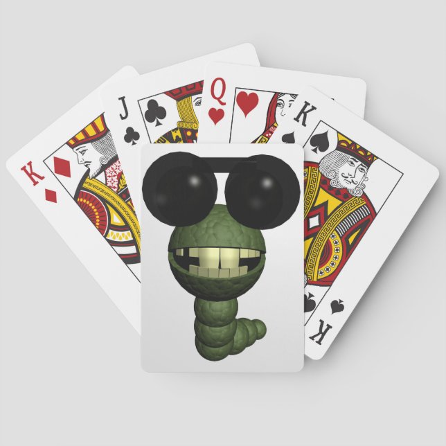 Jeu De Cartes Wurm mit Sonnenbrille (dos)