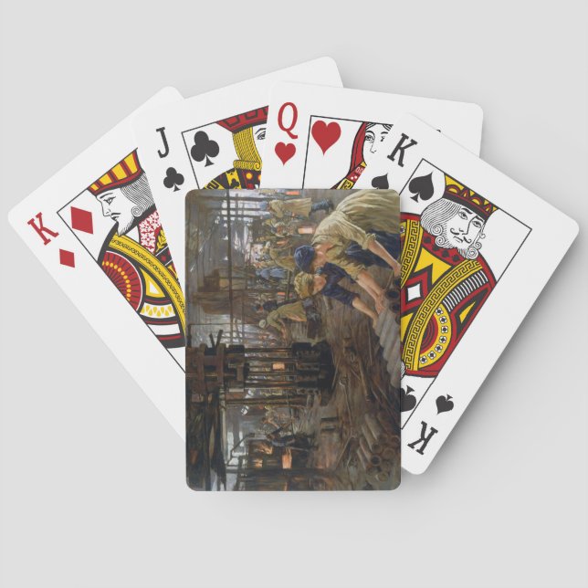 Jeu De Cartes WW1 1918 Les femmes qui travaillent dans une usine (dos)