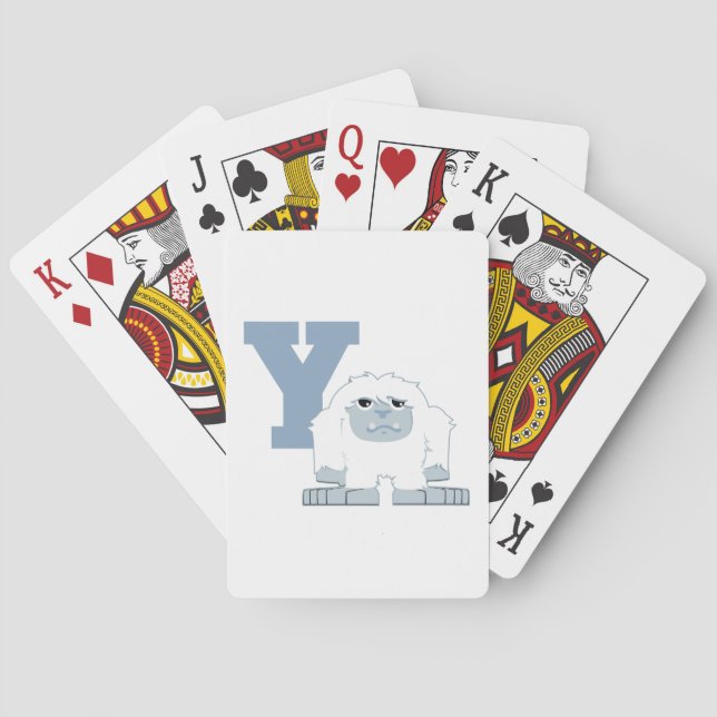 Jeu De Cartes Y est pour Yeti Cute Cartoon Yeti Monster (dos)