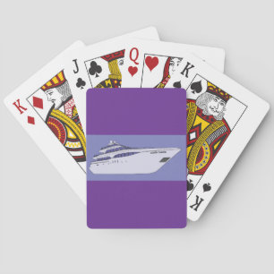 Jeu De Cartes Yacht à moteur de luxe Superyacht moderne blanc