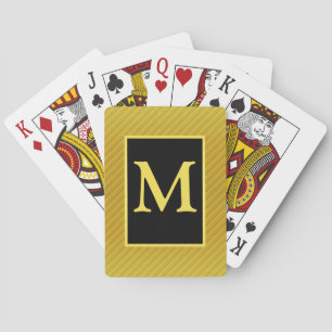 Jeu De Cartes Yellow and Black Monogrammed Playing Cards