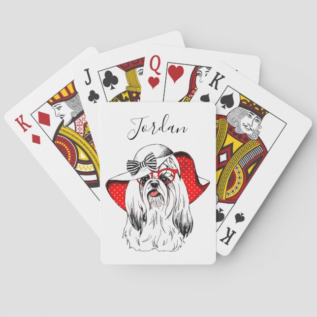 Jeu De Cartes Yorkie Fashion Shoot | Ajouter Votre Nom (dos)