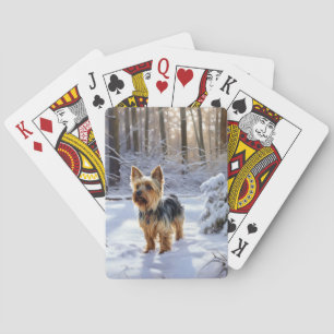Jeu De Cartes Yorkshire Terrier Laisser Neige Noël