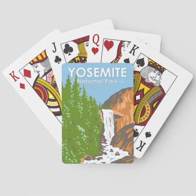 Jeu De Cartes Yosemite National Park California Vernal Fall (dos)