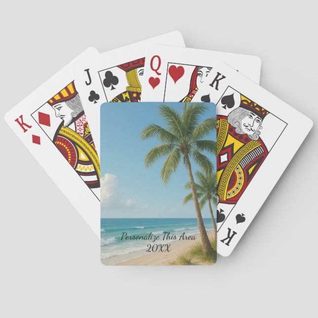 Jeu De Cartes Your Text & Photo Customizable Playing Cards (dos)