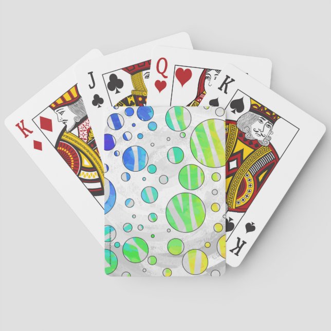 Jeu De Cartes Zebra Rainbow et White Print (dos)