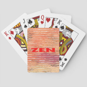 Jeu De Cartes Zen rouge roseaux Poker jouer aux cartes