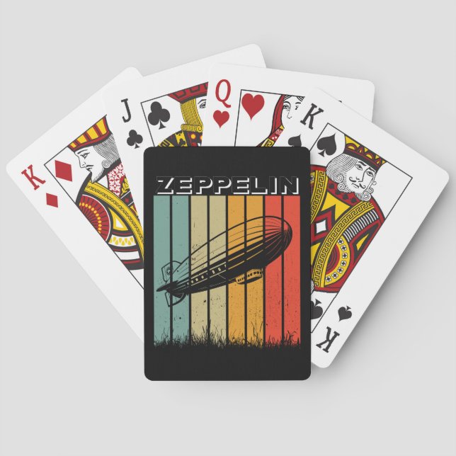 Jeu De Cartes Zeppelin Rétro Dirigible Aéronef Zepelin Zepplin (dos)