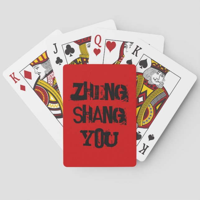 Jeu De Cartes Zheng Shang You Cardstock Jouer des cartes (dos)