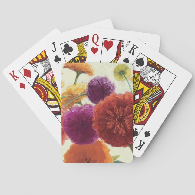 Jeu De Cartes Zinnias purs de palette (dos)