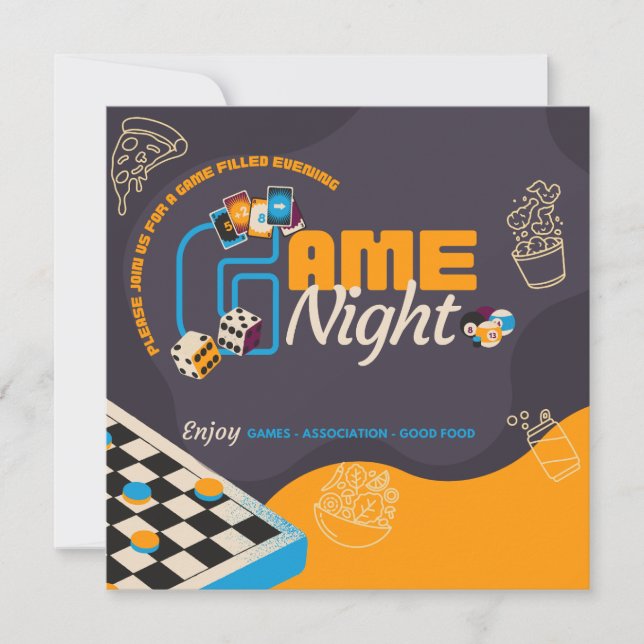 Jeu de conseil Invitation de la fête à thème (Devant)