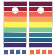 Arc-en-ciel Cornhole rayé