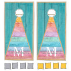 Bois bleu sarcelle rayé rustique du sud-ouest