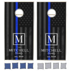 Drapeau Patriotique À Thème De Police | Monogramme