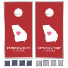 Géorgie Carte Accueil État Amour avec coeur person