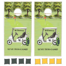 Golf Amusant dans le trou panier Nom du monogramme