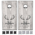 Mariage en bois imprimé rustique avec bois de cerf