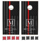 Monogramme du drapeau américain du pompier