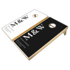 Monogramme moderne Gras noir et blanc Mariage
