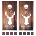 Monogramme Rustique Famille Bois Styled Cerf Antle