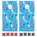 Porto Rico Tropical Palm Tree Motif Monogramme