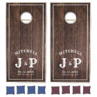 Rustic Initial Monogramme Nom de famille Mariage É