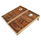 Texture patinée du grain de bois Nom de famille Mo