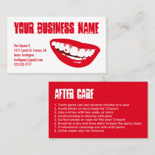 Jeu de dents à lèvres rouges personnalisées Carte 