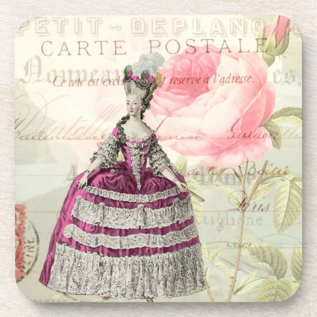 Jeu de Dessous de verre d'accents français Marie A (Devant)