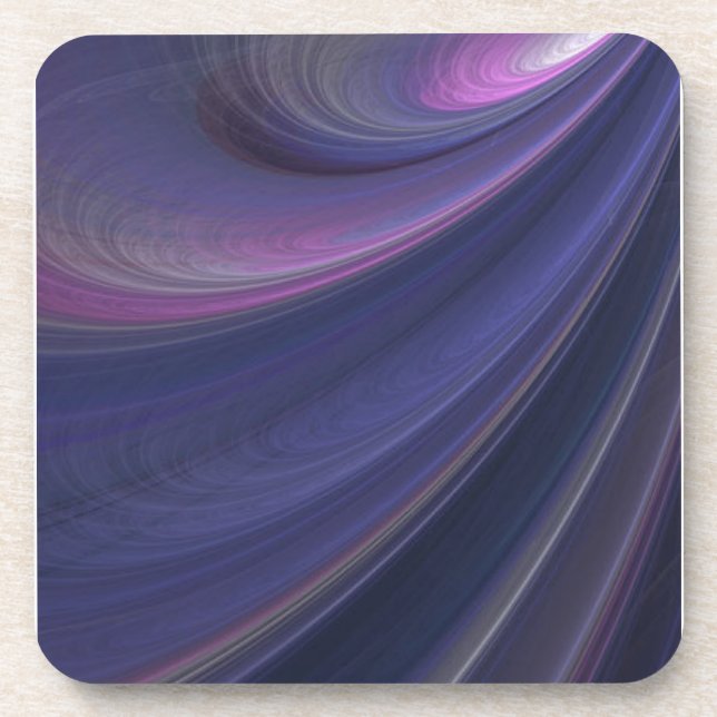 Jeu de Dessous de verre de liège Abstrait violet V (Devant)