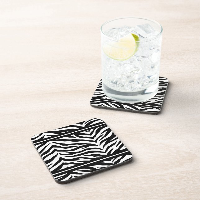 Jeu de Dessous de verre d'impression Zebra (Côté Droit)