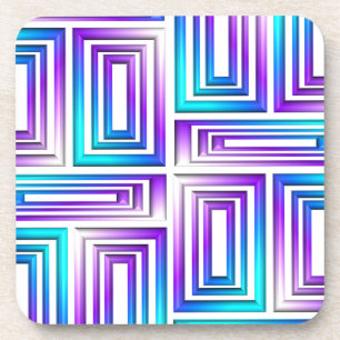 jeu de dessous de verre géométriques rectangles