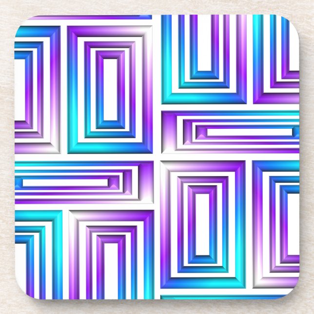 jeu de dessous de verre géométriques rectangles (Devant)