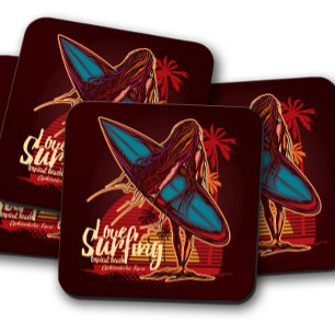 Jeu de Dessous de verre Surfer Girl Ensemble de
