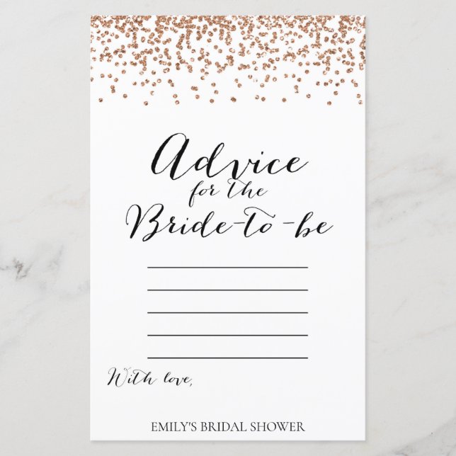 Jeu de douche rose Gold Brida - Carte de conseil (Devant)