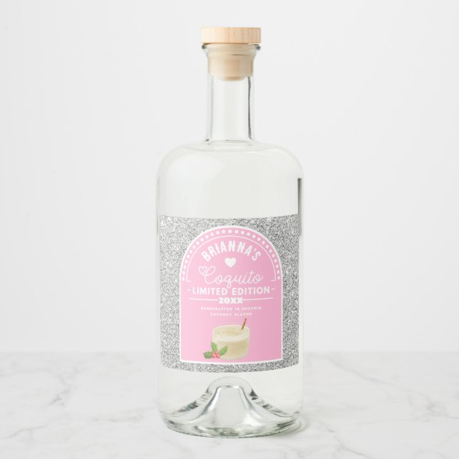 Jeu de Étiquette de bouteille Coquito Parties scin (Devant)