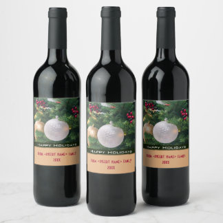 Jeu de Étiquettes de vin de Noël