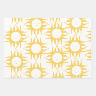 Jeu de feuilles plats en papier d'emballage