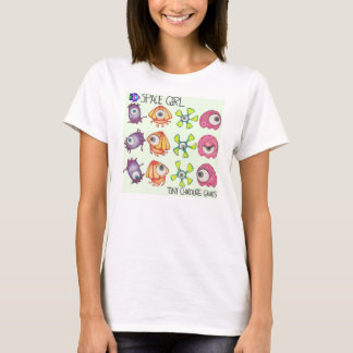 Jeu de fille de l'espace :  Cadre par le T-shirt