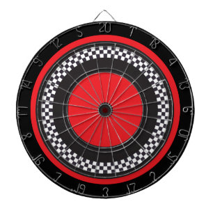 Jeu De Fléchettes À damiers rouge et noir