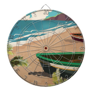 Jeu De Fléchettes Affiche de voyage à la Barbade